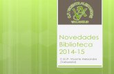 Novedades Biblioteca 2014-15