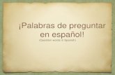 Spanish question words ms vanko