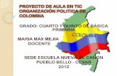 Presentación proyecto de aula en tic - División política de Colombia