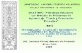 Tesis Grado Maestría en Psicología Educativa. U.N. Federico Villarreal. Iris Ochoa de Alvarado