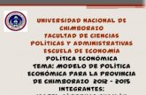 MODELO DE POLITICA ECONOMICA PARA CHIMBORAZO 2012-2015