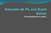 Solución de PL con Excel Solver