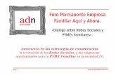«Diálogo sobre Redes Sociales y PYMEs Familiares».