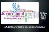 Administración electrónica vs. Open Government