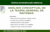 ANÁLISIS CONCEPTUAL DE LA TEORÍA GENERAL DE SISTEMAS