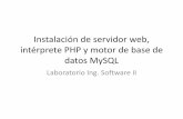 Instalar servidor web, php y mysql
