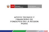 FONDEPES - Apoyo tecnico y financiero de FONDEPES en la region Piura