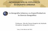 Introducción al estudio de geografía urbana (resumo)