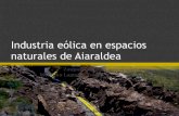 Industria eólica en espacios naturales de  Aiaraldea