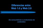 Diferencias entre web 1.0 y 2.0