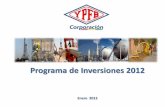 Ypfb programa de inversiones 2012