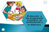 el docente y los programas escolares: lo institucional y lo didáctico” del autor: Ángel Díaz Barriga.