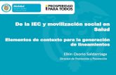 De la IEC y movilización social en salud
