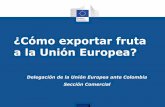 Cómo exportar fruta a la unión europea