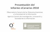 Presentacion del informe eCanarias 2010