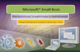 Declaraciones, propiedades y operaciones - Small Basic