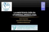 Anestesiologia en otorrinolaringologia