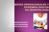 Indices operacionales y epidemiologicos en odontologia