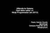 Afilando la Katana: Qué debe saber un ninja programador (en 2013)