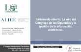 Parlamento abierto: La web del Congreso de los Diputados y la gestión de la información electrónica