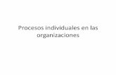 Procesos individuales en las organizaciones