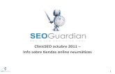 Seoguardian clinicseo octubre 2011 - datos sobre tiendas online de neumáticos