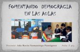 Fomentando democracia desde las aulas