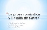 La prosa romántica y rosalía de castro