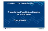 Tratamientos psicológicos eficaces (Profa. Dra. Cristina Botella) 10 de diciembre de 2009