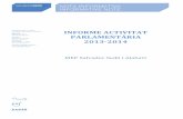 Informe activitat parlamentària Salvador Sedó 2013-2014 Parlament Europeu