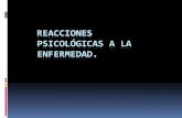 Reacciones psicológicas a la enfermedad, exposicion psicologia.