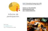 Informe de participación VI Asamblea ATEI