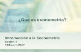 Econometria UFM: Clase 1, qué es econometría