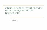 Organización territorial e os desequilibrios rexionais