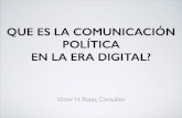 ¿Qué es la comunicación política en la era digital?