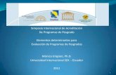 Elementos determinantes para evaluar posgrados m. uriguen, mayo 2011