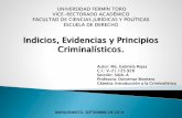 INDICIOS, EVIDENCIAS Y PRINCIPIOS CRIMINALISTICOS.