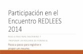 Paso a paso-participación en el encuentro redlees 2014