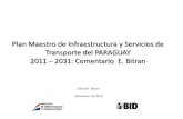 Plan maestro de infraestructura y servicios de transporte