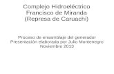 Montaje de un Generador Sincrónico (Represa Francisco de Miranda - Caruachi)