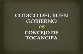 Presentacion Código Buen Gobierno - Concejo de Tocancipa - Cundinamarca