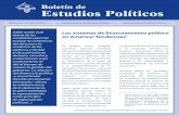Boletín no.  Boletín de Estudios Políticos #10: Los sistemas de financiamiento político en América