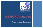 Memoria ARSIS 2013