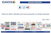 Informe 2011  medios de comunicación en redes sociales