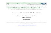 Sintesis informativa 19 04 2012