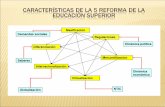 CARACTERISTICA DE LAS 5 REFORMAS CURRICULARES EN LA EDUCACIÓN SUPERIOR