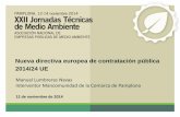 Ponencia “Nueva directiva europea de contratación pública 2014/24 UE”. Manuel Lumbreras, MCP