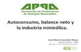 José María González Moya. Autoconsumo, balance neto y la industria minieólica