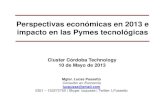 Perspectivas económicas en 2013 e impacto en las Pymes tecnológicas