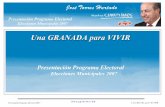 Programa Electoral de Jose Torres Hurtado: Una Granada para VIVIR